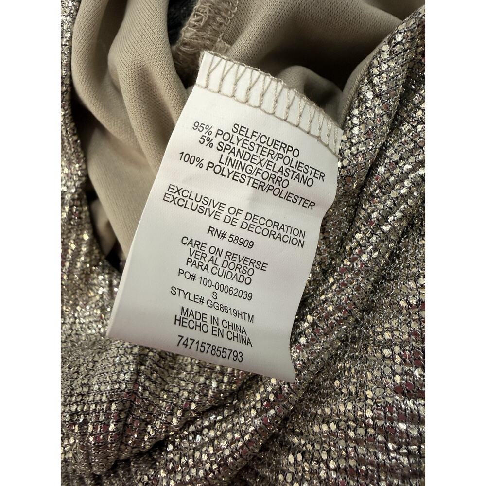 GB Girls, Silver Metallic Jumpsuit Size Small Wide Leg Party Sparkle - Picture 4 of 7